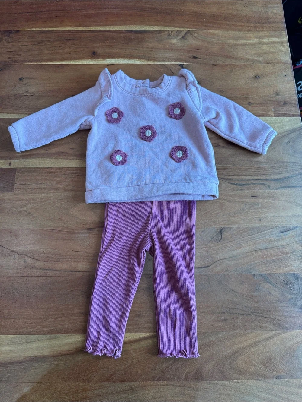 Assorted Baby Girls Clothing Lot - Pink, Purple, Cream, Gray, Green